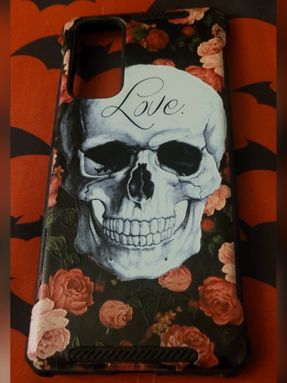 Skull & Roses 'Love' Floral Phone Case Samsung S20 FE